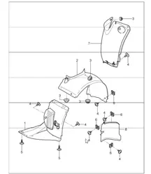 linings wheel housing 997 GT3 2007-11