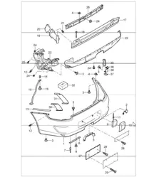 pare-chocs arrière 997 GT3 2007-11