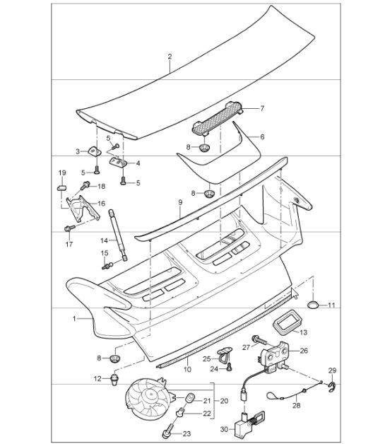 Diagram 803-05 Porsche Cayenne 92A (958) 2010-2017 Body