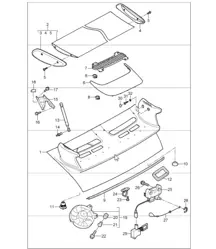 couvercle arrière 997 GT3 RS I004 2007-11
