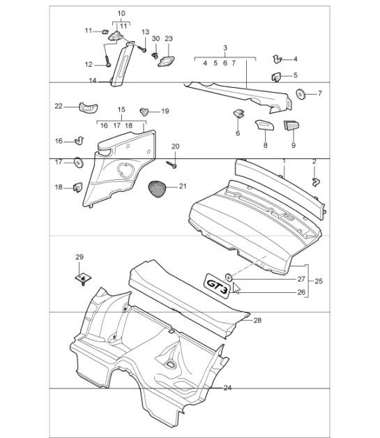 Diagram 807-05 Porsche 997 (911) MK1 2005-2008 Body