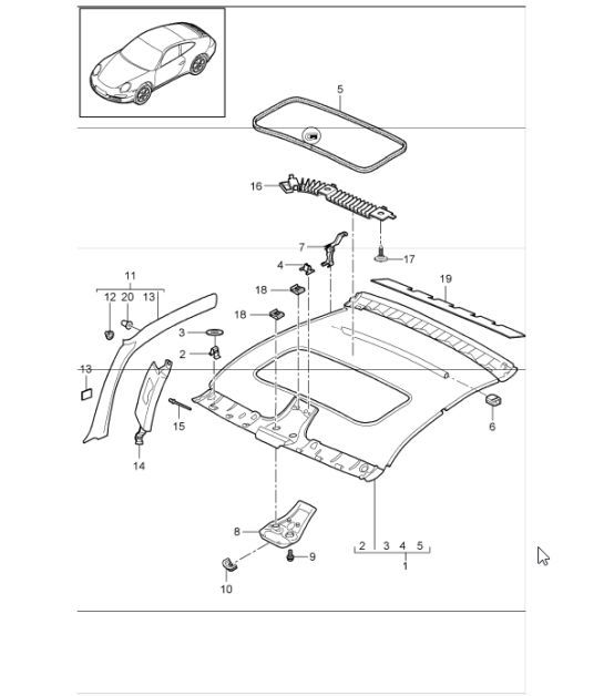 Diagram 807-08 Porsche Cayenne Turbo S E-Hybrid V8 4.0L 550Hp 