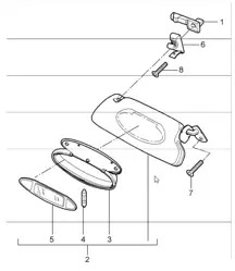 sun visors 997 GT3 2007-11