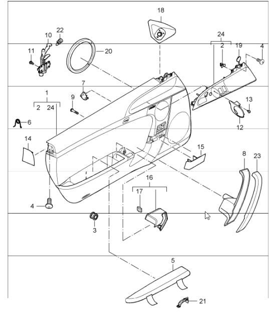Diagram 807-10 Porsche 996 C4 3.4L 1997-08/01 Body