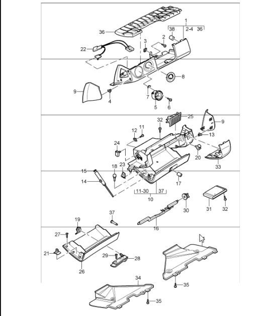 Diagram 809-03 Porsche 964 (911) (1989-1994) Body