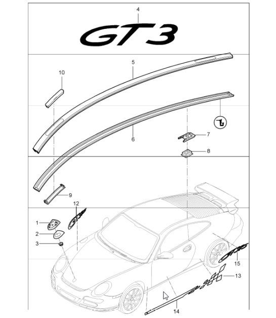 Diagram 810-02 Porsche Cayenne Turbo V8 4.8L Petrol 500HP Body