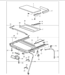 sunroof I650 (Electrical sliding roof) 997 GT3 2007-11