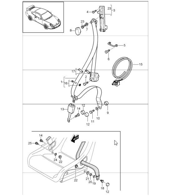 Diagram 812-00 Porsche Cayman 718C (982C) 2017>> Body