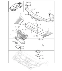 particle filter, cowl panel and  covering 997 GT3 2007-11