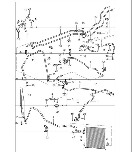 Diagram 813-25 Porsche Cayman S 3.4L 987C 2005-08 Body