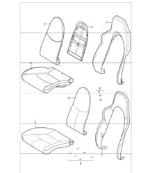 foam part, cover, sports seat 997 GT3 2007-11