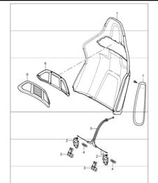 backrest shell, bucket seat, collapsible, accessories 997 GT3 2010 ONWARDS backrest shell, bucket seat, collapsible, accessories 997 GT3 2010 ONWARDS