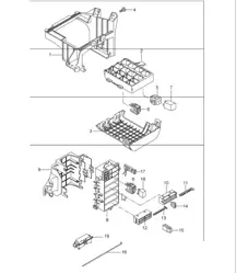 central electrical system, dashboard 997 GT3 2007-11