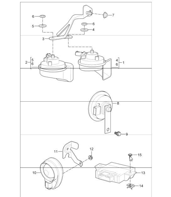 Diagram 903-00 Porsche Panamera GTS V8 4.8L Electrical equipment