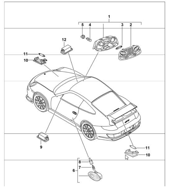 Diagram 903-04 Porsche Cayenne V6 3.0L Diesel 245HP Electrical equipment