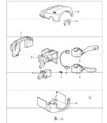 steering column switch 997 GT3 2007-11