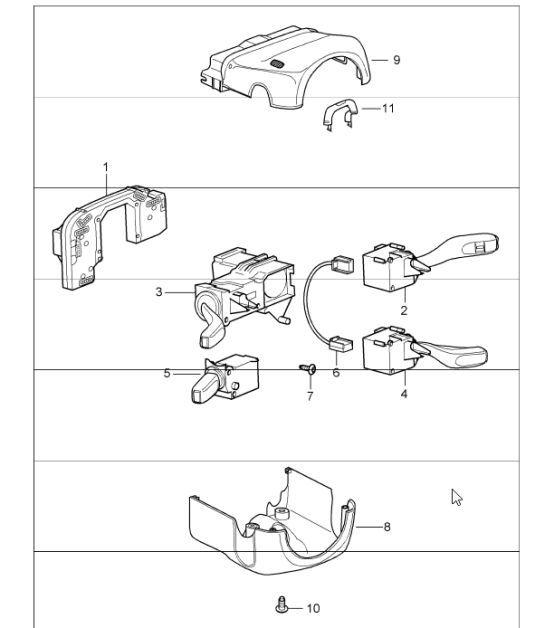 Diagram 903-10 Porsche 997 (911) MK1 2005-2008 Electrical equipment