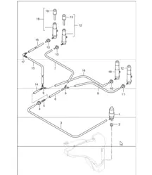 headlight washer system I288 for 997 GT3 2007-11