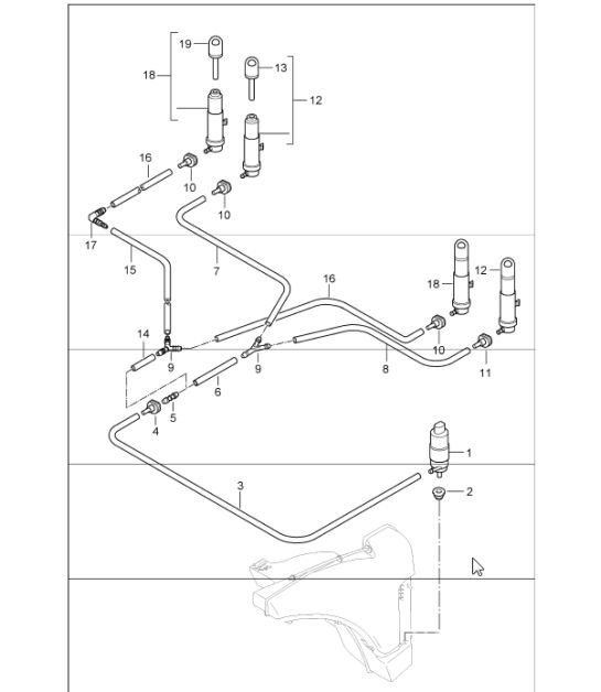 Diagram 904-20 Porsche 996 C4S 3.6L 09/01-2005 Electrical equipment