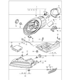 headlamp, additional headlamp, direction indicator light 97 GT3 I603 (Xenon plus dynamic cornering light) 2010 ONWARDS headlamp, additional headlamp, direction indicator light 97 GT3 I603 (Xenon plus dynamic cornering light) 2010 ONWARDS
