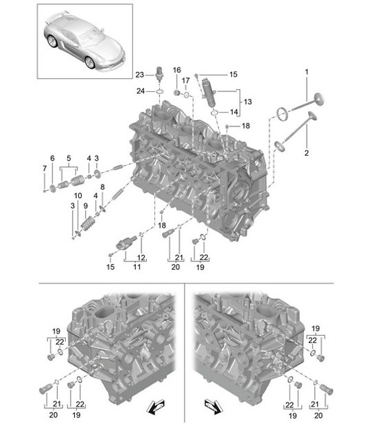 Diagram 103-005 Porsche Cayman 987C/981C (2005-2016) Motore