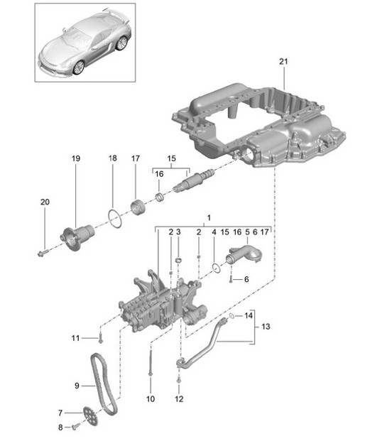 Diagram 104-000 Porsche Cayenne Turbo / Turbo S 4.8L 2007>> Engine