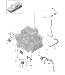 Carter carter / Purge / Ventilation réservoir / Pompe à vide 981C Cayman GT4 2016