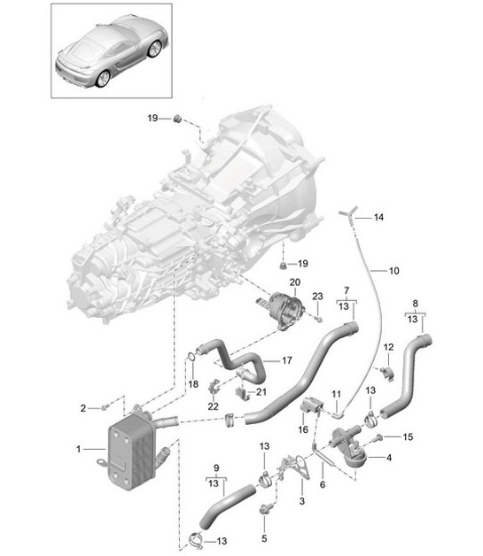 Diagram 302-015 Porsche Cayenne Turbo / Turbo S 4.8L 2007>> Transmission