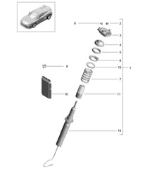 Smorzatore di vibrazioni 981C Cayman GT4 2016 Smorzatore di vibrazioni 981C Cayman GT4 2016