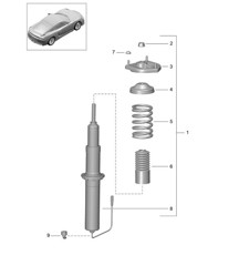 Ammortizzatori/Molla elicoidale 981C Cayman GT4 2016 Ammortizzatori/Molla elicoidale 981C Cayman GT4 2016
