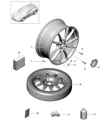 Jantes 981C Cayman GT4 2016