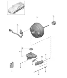 Hauptbremszylinder / Bremskraftverstärker 981C Cayman GT4 2016