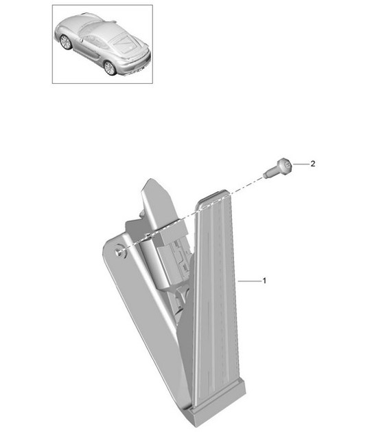 Diagram 702-010 Porsche Cayenne S 4.5L V8 2003>> Hand Lever System, Pedal Cluster 