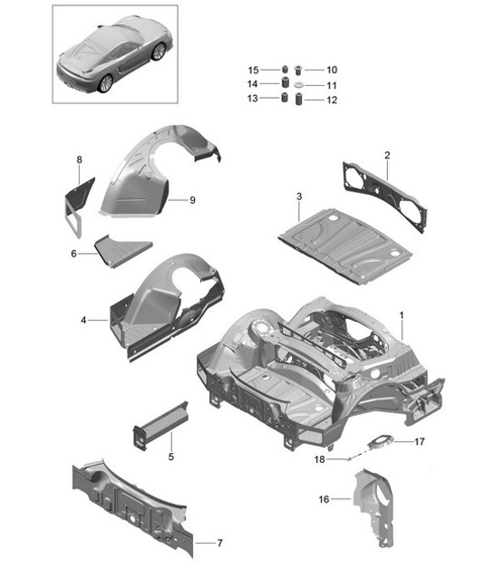 Diagram 801-035 Porsche Cayenne S/GTS 4.8L 2007>> Carrozzeria
