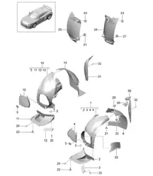 Rivestimenti/passaruota 981C Cayman GT4 2016