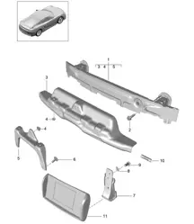 Soporte para parachoques - TRASERO - 981C Cayman GT4 2016