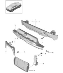Soporte para parachoques - TRASERO - 981C Cayman GT4 2016