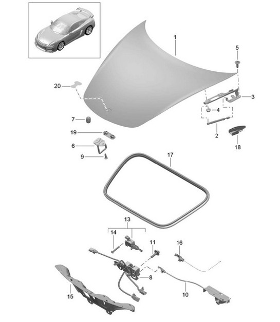 Diagram 803-000 Porsche Cayenne Turbo 4.5L 2003>> Body