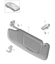 Sonnenblenden (PR:-XMP,-XLU) 981C Cayman GT4 2016
