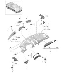 Zubehör / Instrumententafelverkleidung / Oberteil 981C Cayman GT4 2016