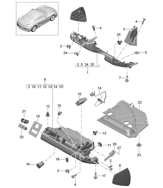 Diagram 809-010 Porsche Cayenne V6 3.0L Diesel 245HP Body