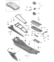 Mittelkonsole 981C Cayman GT4 2016