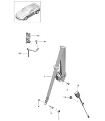 Sicherheitsgurt 981C Cayman GT4 2016