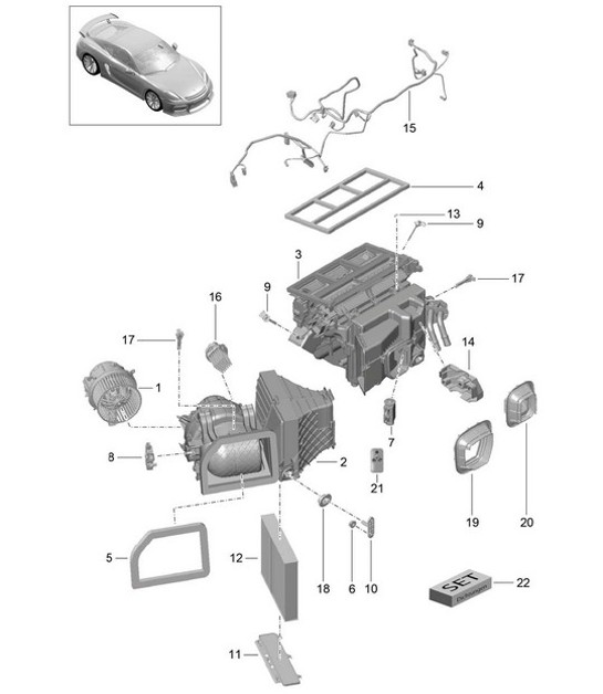 Diagram 813-010 Porsche Boxster 987 2.7L 2005 -08/08 Body