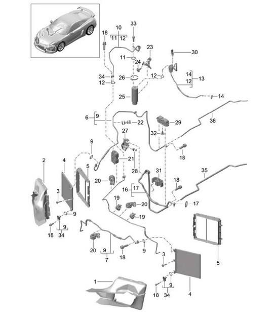 Diagram 813-020 Porsche Cayman 987C/981C (2005-2016) Body