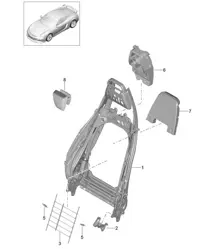 Telaio schienale / Sedile sportivo Plus / Accessori 981C Cayman GT4 2016