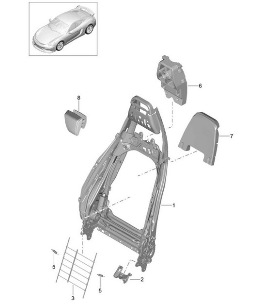 Diagram 817-021 Porsche 991 (911) MK2 2016-2019 Body