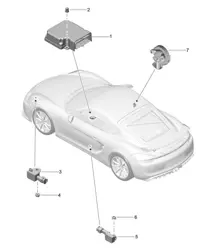 Control unit / Sensor / Airbag 981C Cayman GT4 2016