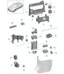 Système électrique central / Tableau de bord 981C Cayman GT4 2016