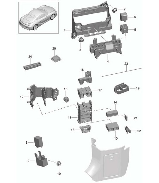 Diagram 902-000 Porsche Macan Turbo 3.6L V6 400Bhp Electrical equipment
